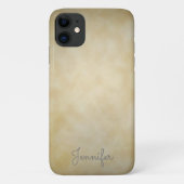 Elegant Personalized Aged Parchment Case-Mate iPhone Case (Achterkant)