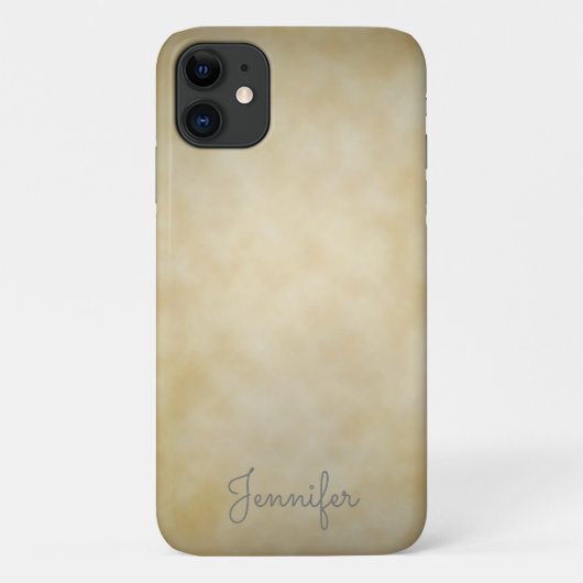 Elegant Personalized Aged Parchment Case-Mate iPhone Case (Achterkant)