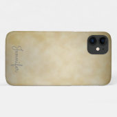 Elegant Personalized Aged Parchment Case-Mate iPhone Case (Achterkant (horizontaal))