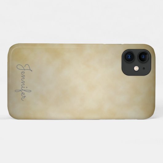 Elegant Personalized Aged Parchment Case-Mate iPhone Case (Achterkant (horizontaal))
