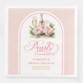 Elegant Personalized Blush and Gold Bridal Napkins Servet (Voorkant)