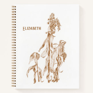 Elegant Personalized Botanical Illustration Notitieboek