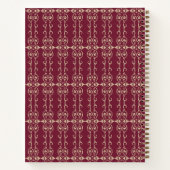 Elegant Personalized Burgundy & Gold Floral Swirl Notitieboek (Achterkant)