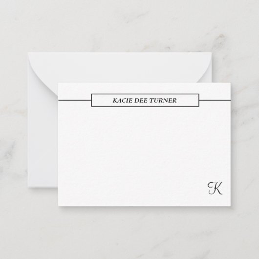 Elegant Personalized Business Flat Note Kaart Notitiekaartje (Voorkant)
