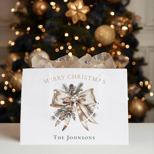 Elegant Personalized Christmas Gift Bag Groot Cadeauzakje