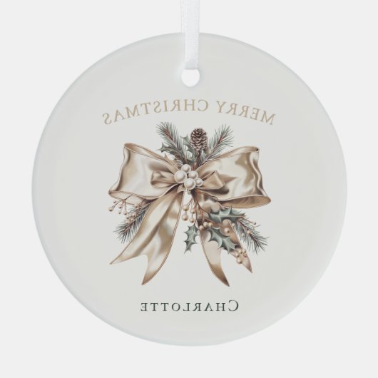 Elegant Personalized Christmas Ornament (Achterkant)