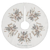 Elegant Personalized Christmas Tree Skirt Kerstboom Rok (Voorkant)