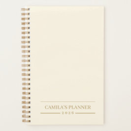Elegant Personalized Design | Minimalist Ivory  Planner