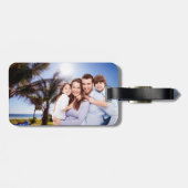 Elegant Personalized Family Photo Collage Bagagelabel (Achterkant horizontaal)