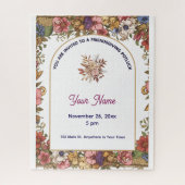 Elegant Personalized Floral Friendsgiving Legpuzzel (Verticaal)