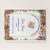 Elegant Personalized Floral Friendsgiving Legpuzzel (Horizontaal)