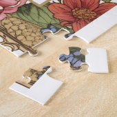 Elegant Personalized Floral Friendsgiving Legpuzzel (Zijkant)