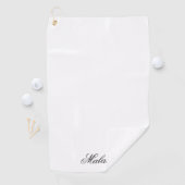 Elegant Personalized Golf Towel with Custom Name Golfhanddoek (Insitu)