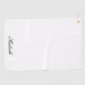 Elegant Personalized Golf Towel with Custom Name Golfhanddoek (Horizontaal)