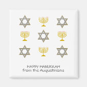 Elegant Personalized Hanukkah Magneet (Voorkant)