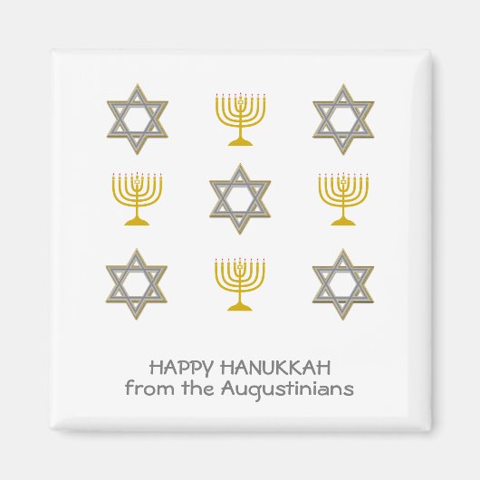 Elegant Personalized Hanukkah Magneet (Voorkant)