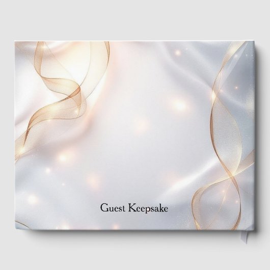 Elegant Personalized Keepsake for Romantic Celebra Gastenboek (Achterkant)