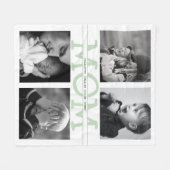 Elegant Personalized Ma Photo Collage Fleece Deken (Voorkant (Horizontaal))