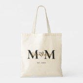 Elegant Personalized Mom Name Est Year Tote Bag (Achterkant)
