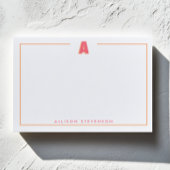 Elegant Personalized Monogram 3D Letter A Initial Post-it® Notes