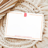 Elegant Personalized Monogram 3D Letter B Initial  Notitiekaartje