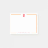 Elegant Personalized Monogram 3D Letter B Initial  Post-it® Notes (Voorkant)