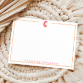 Elegant Personalized Monogram 3D Letter C Initial  Notitiekaartje