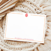 Elegant Personalized Monogram 3D Letter G Initial  Notitiekaartje