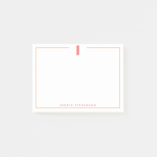 Elegant Personalized Monogram 3D Letter I Initial Post-it® Notes (Voorkant)