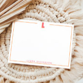 Elegant Personalized Monogram 3D Letter L Initial Notitiekaartje