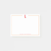 Elegant Personalized Monogram 3D Letter L Initial  Post-it® Notes (Voorkant)