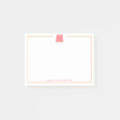 Elegant Personalized Monogram 3D Letter M Initial Post-it® Notes (Voorkant)