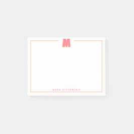 Elegant Personalized Monogram 3D Letter M Initial  Post-it® Notes