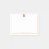 Elegant Personalized Monogram 3D Letter N Initial Post-it® Notes (Voorkant)