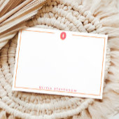 Elegant Personalized Monogram 3D Letter O Initial Notitiekaartje