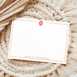 Elegant Personalized Monogram 3D Letter O Initial  Notitiekaartje