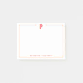 Elegant Personalized Monogram 3D Letter P Initial  Post-it® Notes (Voorkant)