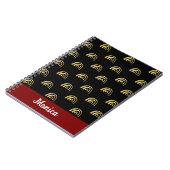 Elegant Personalized name gold rainbow pattern Notitieboek (Linkerzijde)