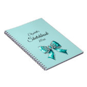 Elegant Personalized Name Notebook with Bow Notitieboek (Rechterzijde)