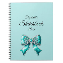 Elegant Personalized Name Notebook with Bow Notitieboek