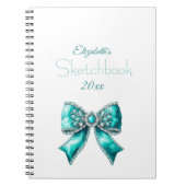 Elegant Personalized Name Notebook with Bow Notitieboek (Voorkant)