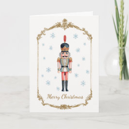 Elegant Personalized Nutcracker Photo Christmas Feestdagen Kaart