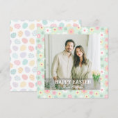 Elegant Personalized Photo Happy Easter Feestdagenkaart (Voorkant / Achterkant)