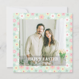Elegant Personalized Photo Happy Easter Feestdagenkaart