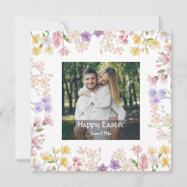 Elegant Personalized Photo Happy Easter Feestdagenkaart