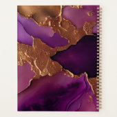Elegant Personalized Planner Paars, Gold Marble (Achterkant)