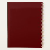 Elegant Personalized Professional Script Maroon Planner (Achterkant)