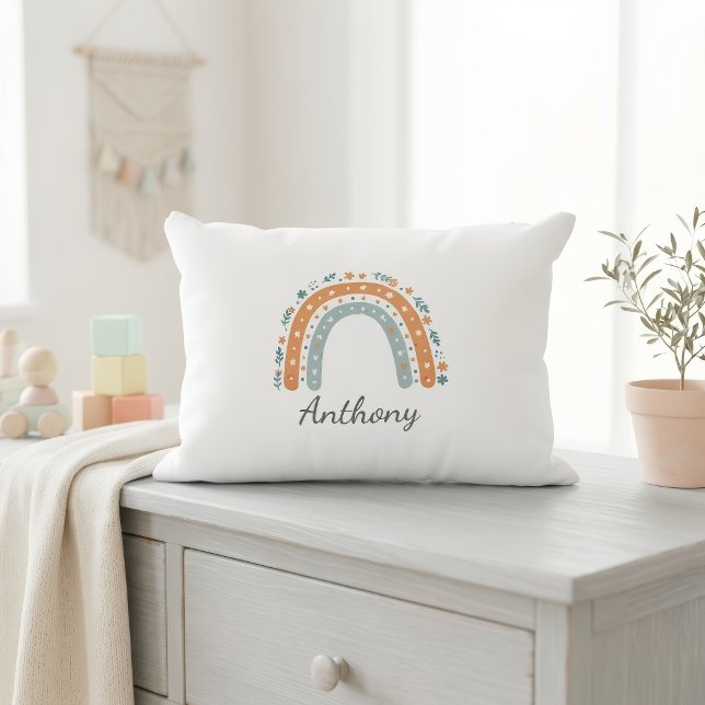 Elegant Personalized Rainbow Pillowcase  Accent Kussen (Creator heeft geüpload)