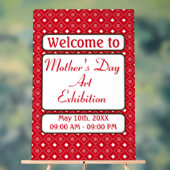 Elegant Personalized Red White Pattern Acryl Bord (Neutraal)