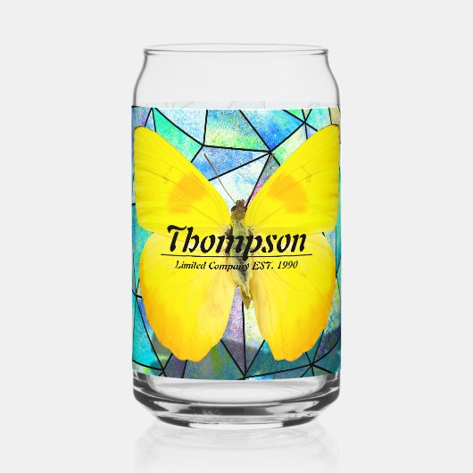 Elegant personalized summer bright geometric Blue Blikvorm Glas (Voorkant)